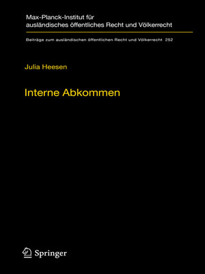 cover image of Interne Abkommen